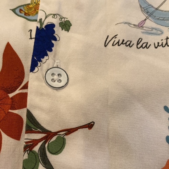 Kenneth Cole Shirt Mens White Button S/S Italy Viva La Vita Live Life LARGE 2024 - Picture 3 of 9